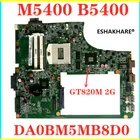 Для ноутбука Lenovo B5400 M5400 материнская плата DDR3 GT820M 2 Гб видеокарта DA0BM5MB8D0 материнская плата 100% полностью протестирована и высокого качества