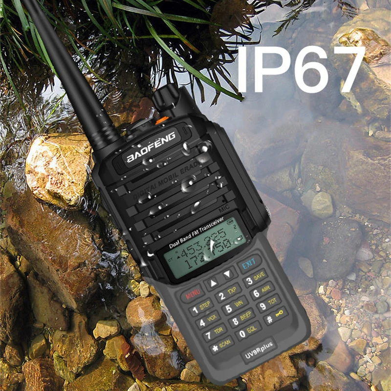 Baofeng UV 9R плюс 18 Вт Водонепроницаемый иди и болтай Walkie Talkie “иди Портативный CB Ham
