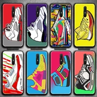 hot luxury brand luminous sneakers shoe box phone case for oppo a5 a9 2020 reno2 z renoace 3pro a73s a71 f11