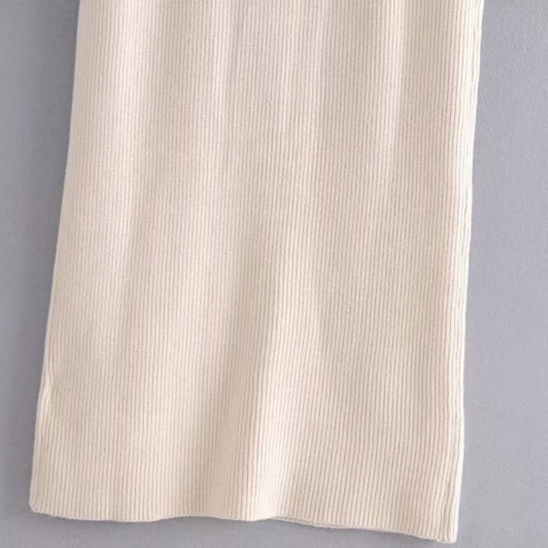 

PUWD Sexy Woman Beige Slash Neck Slim Stretchy Kniteed Dress Spring Autumn Elegant Ladies Soft Dresses Female Casual Warm Dress