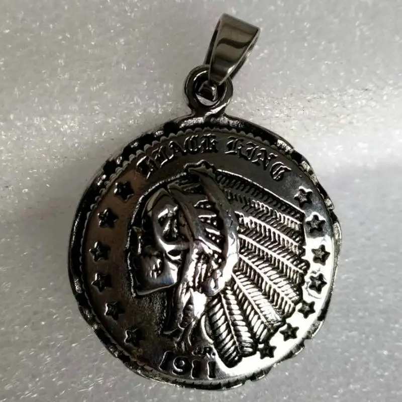 Мужской головной убор из титановой стали кулон нержавеющей индийский | Украшения