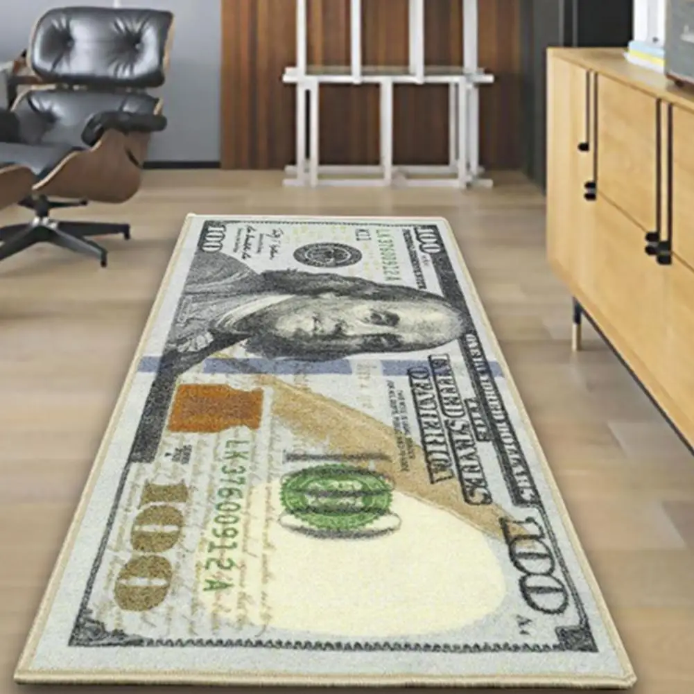 

Carpet One Hundred Dollar Print Eye-catching Design 180 x 60cm US Dollar Banknote Carpet for Indoor