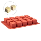 Кубическая, квадратная формы силиконовая форма с 15 полостями для украшения торта, сделай сам, десертные формы для выпечки