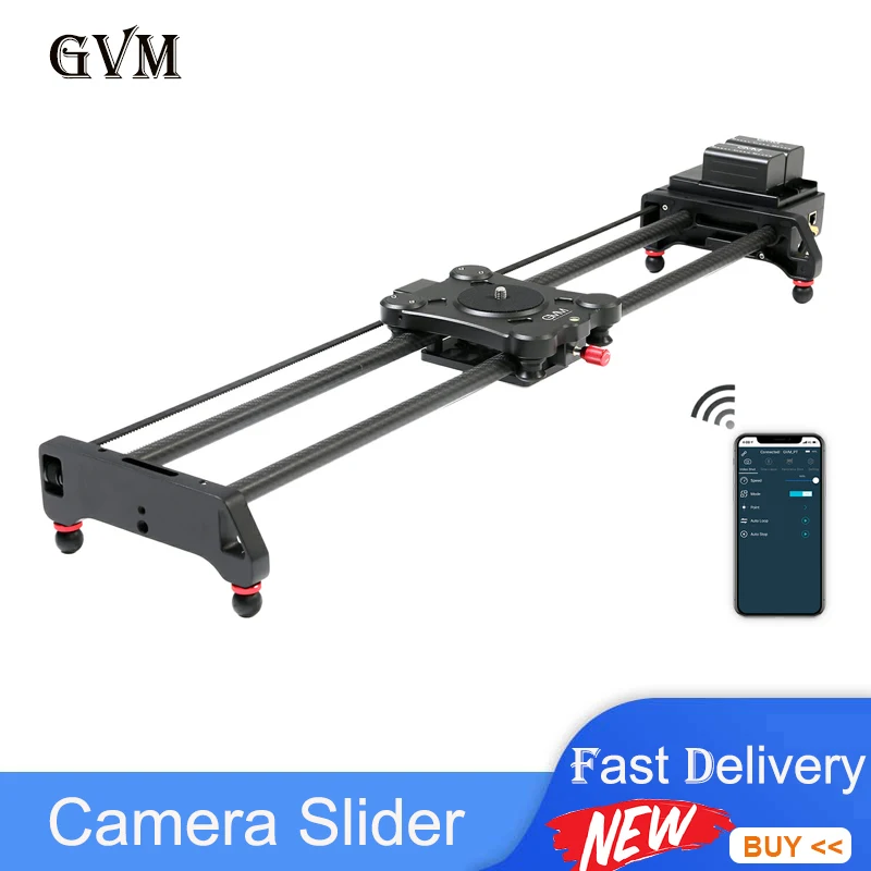GVM GT-80WD Wireless Carbon Camera Slider Follow Focus Motorized APP Control Delay Slider Track Rail for Timelapse Photography