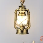 Американский Ретро кантри пеньковая веревка керосиновый подвесной светильник личные подвесные лампы для балкона Ностальгический подвесной фонарь