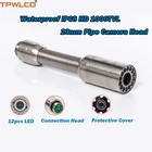 720P 23 мм нержавеющая сталь водосточная CCTV Камера головы, украшенное мозаикой из драгоценных камней, 12 шт. светодиодный огни, используемые для инспекции дренажных труб Камера Системы