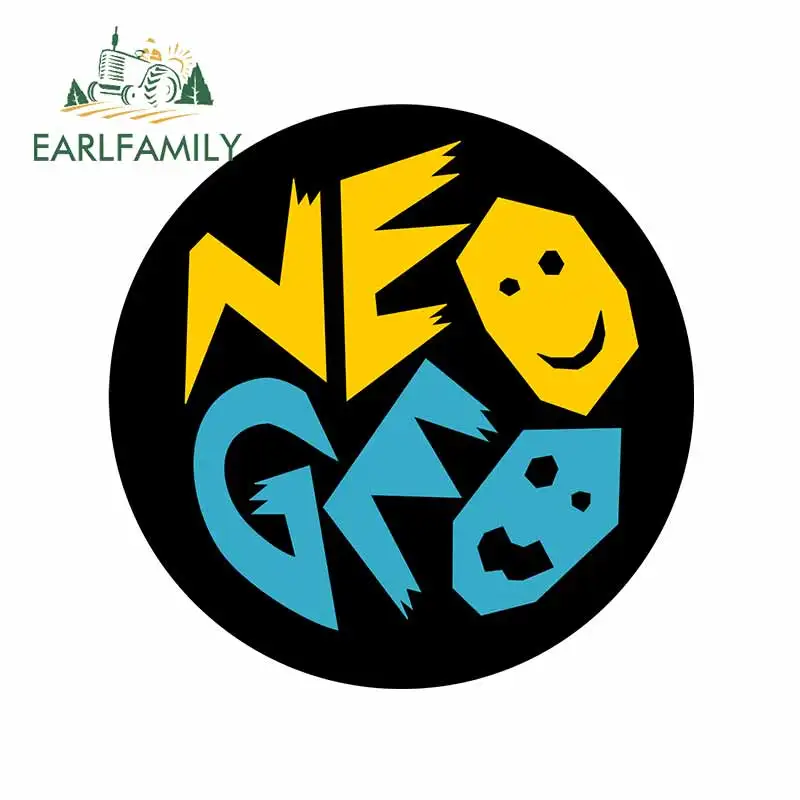 

EARLFAMILY 13cm x 12.1cm for Neo Geo Round Sign Car Stickers Waterproof Surfboard Decal Windows Scratch-Proof Anime Car Styling