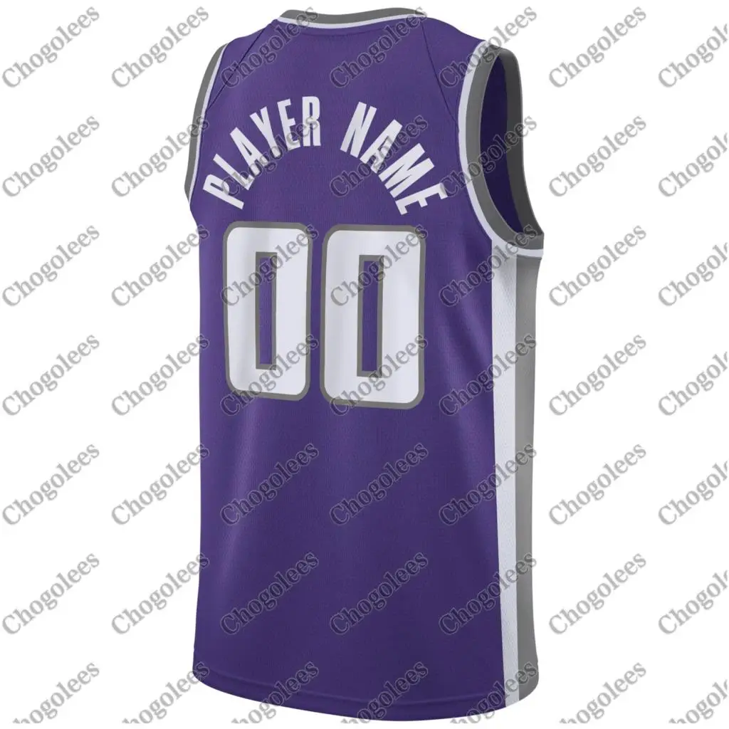 

Men Basketball Jersey Sacramento Swingman Custom Jersey Purple Icon Edition