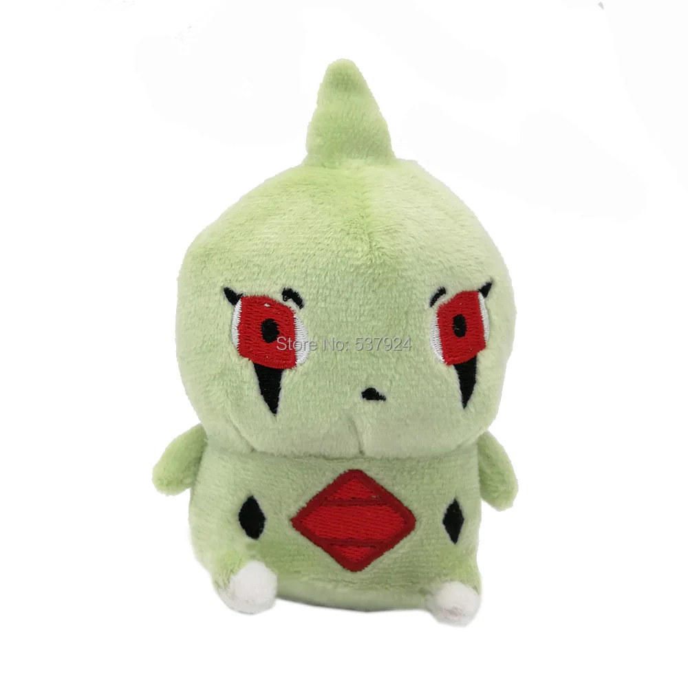 Новинка, 20 шт., Пикачу Eevee Croagunk Dedenne Gengar Larvitar Mimikyu, 4-5,5 дюйма, 10-14 см, плюшевый брелок-подвеска - Цвет: Larvitar 12CM