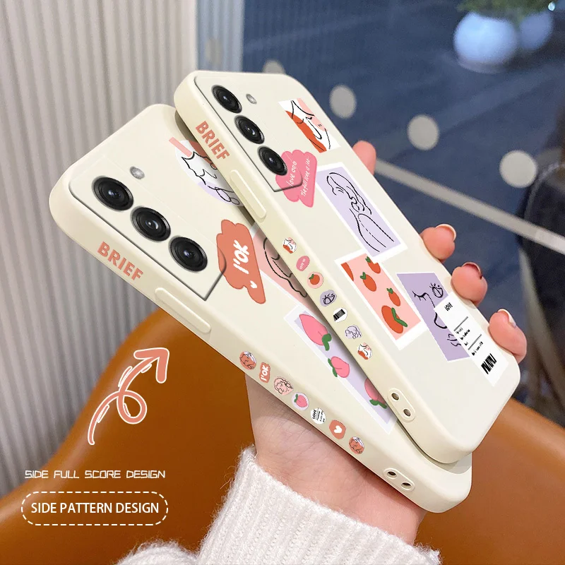 Peach Girl Phone Case For Samsung Galaxy S21 S20 FE S10 Note 20 10 Ultra Plus A72 A52 A42 A32 A71 A51 A41 A31 A21S 4G 5G Cover