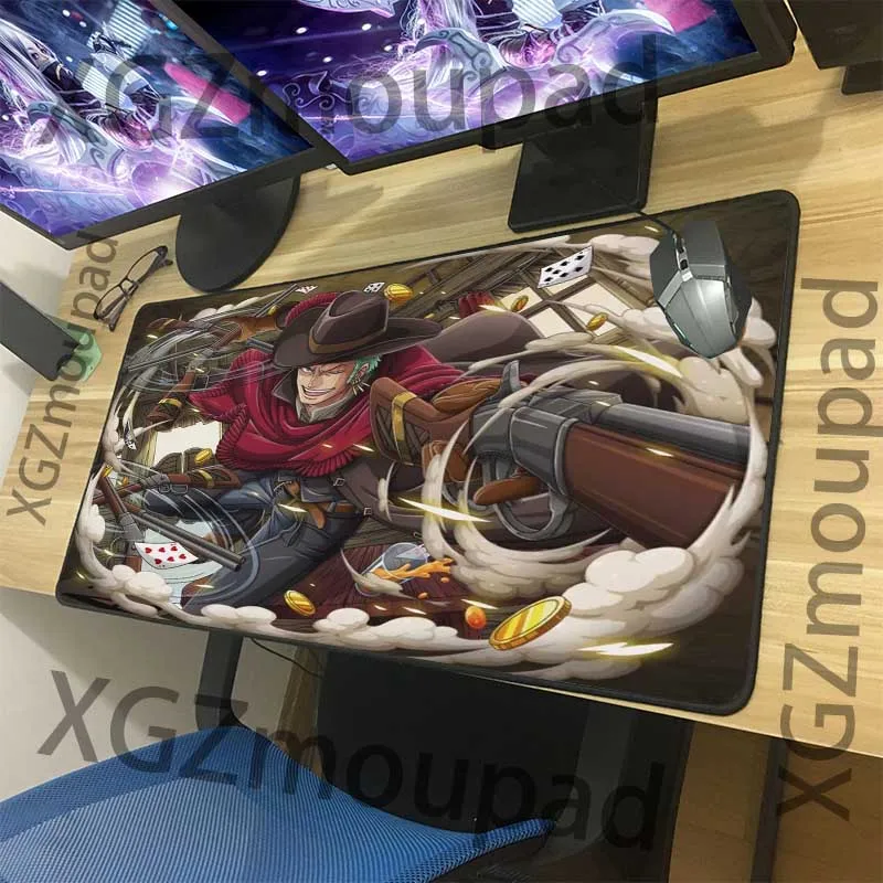 XGZ большой игровой коврик для мыши черный замок край аниме одна деталь Зоро