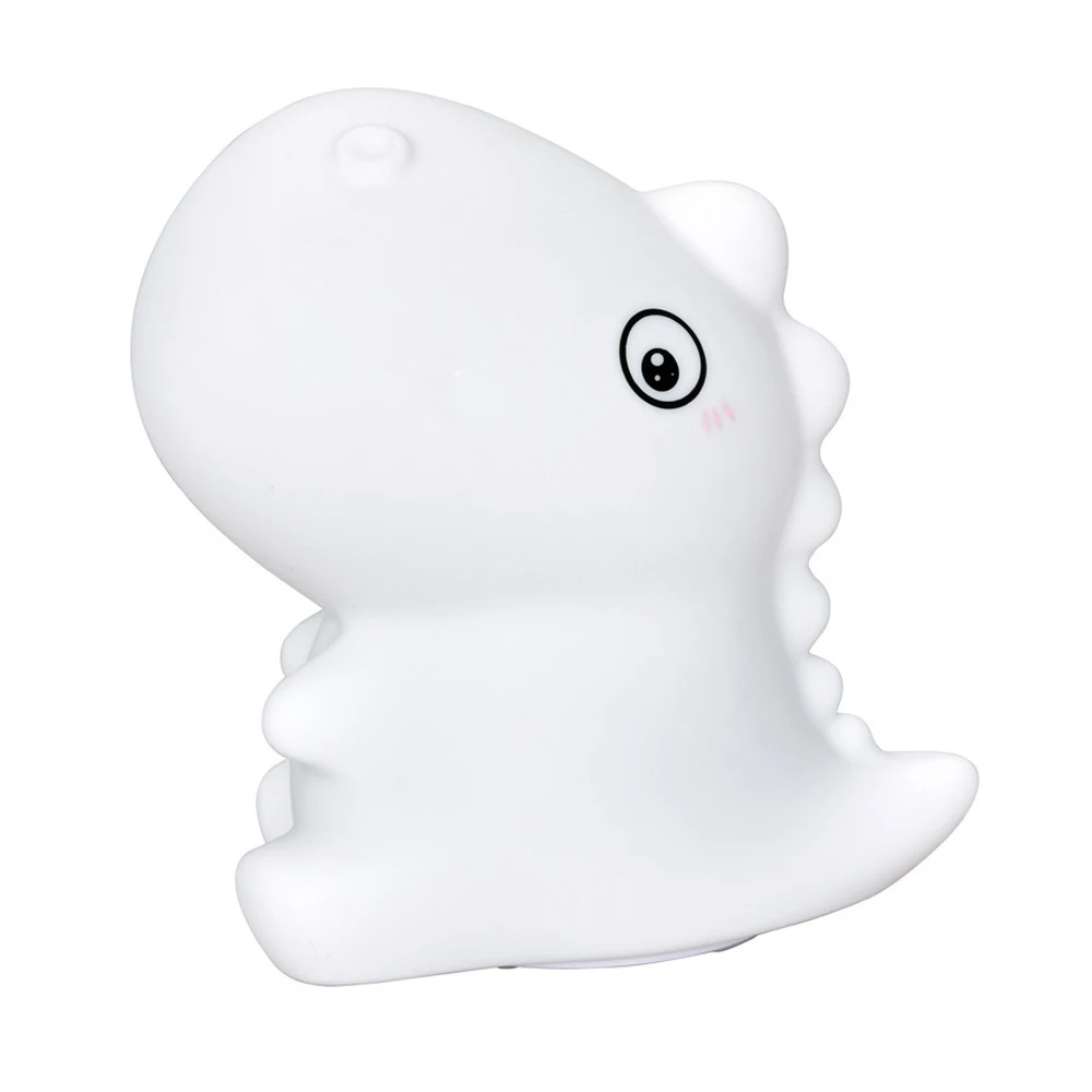 

USB Rechargeable LED Night Light Silicone Dinosaur Night Lamp Baby Room Bedside Table Lamp Home Decoration Xmas Gifts For Kids