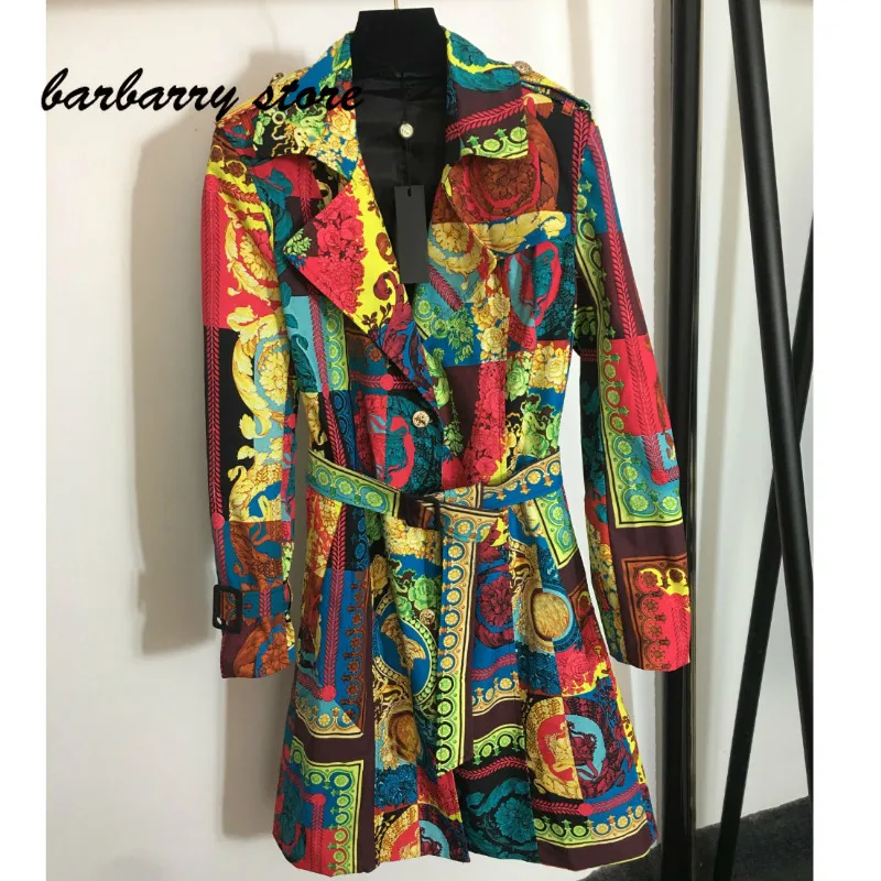 

Женское Повседневное платье с длинным рукавом, роскошное Брендовое Платье с принтом в стиле ретро, привлекательное универсальное платье с ...