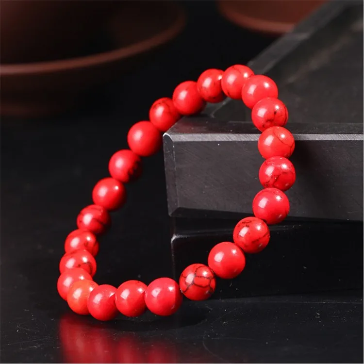BEAUCHAMP красный цвет эластичный шнур браслеты драгоценный камень растягивающийся