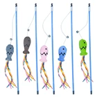 Забавная кошка-палочка, цветная мята, тип рыбы, Интерактивная игрушка для домашних животных, Дразнилка для кошек, рыболовная удочка, палочка, игрушка, Прямая поставка