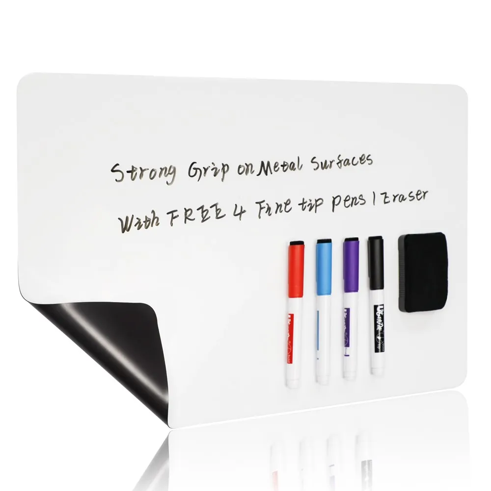 Magnetic Erasable Whiteboard Fridge Magnets Message Board Memo Pad Notes with Free Pen & Eraser For decor 11*17" | Дом и сад