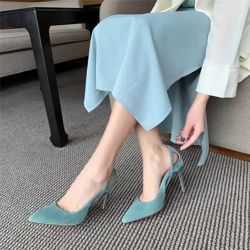 RIZABINA/женские туфли-лодочки из натуральной кожи обувь на тонком каблуке Женская