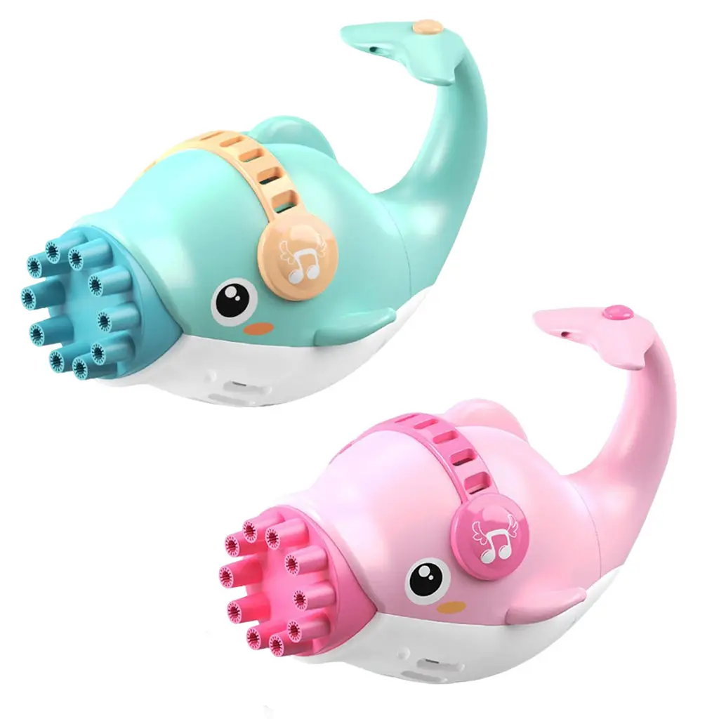

Toddler Cute Cartoon Funny Automatic Dolphin Bubble Maker Machine Party Birthday Pool Outdoor & Indoor Toys