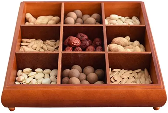 Деревянная коробка для сухих фруктов многофункциональный контейнер хранения