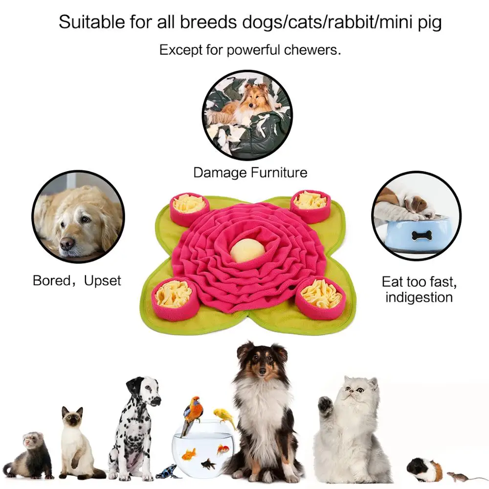 

Pet Dog Sniffing Mat Training Intelligence Mat Carpet Relieve Stress Toy Pet Slowing Feeding Dog Kennel Mat for Small Large Dogs