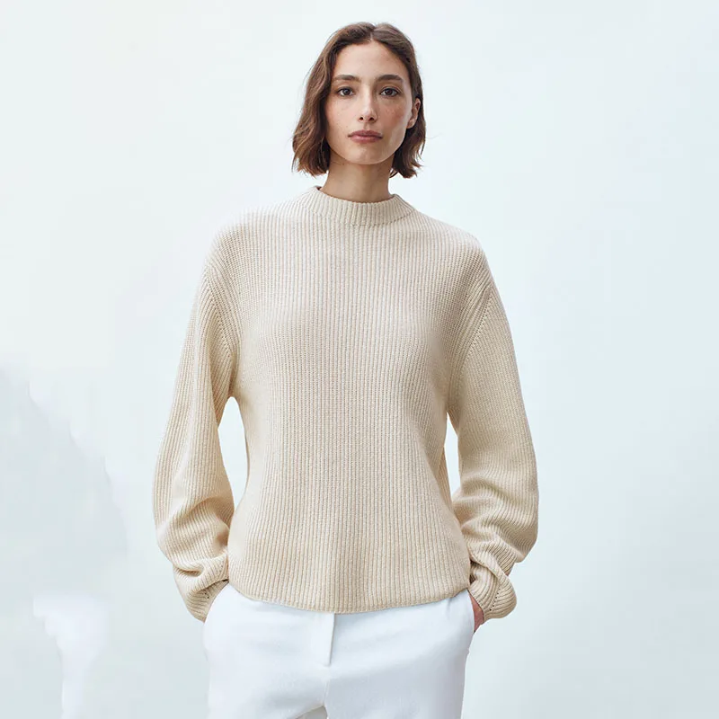 

Unizera 2021 Za женский осенне-зимний новый модный универсальный свитер с обратной спинкой женский пуловер свитер