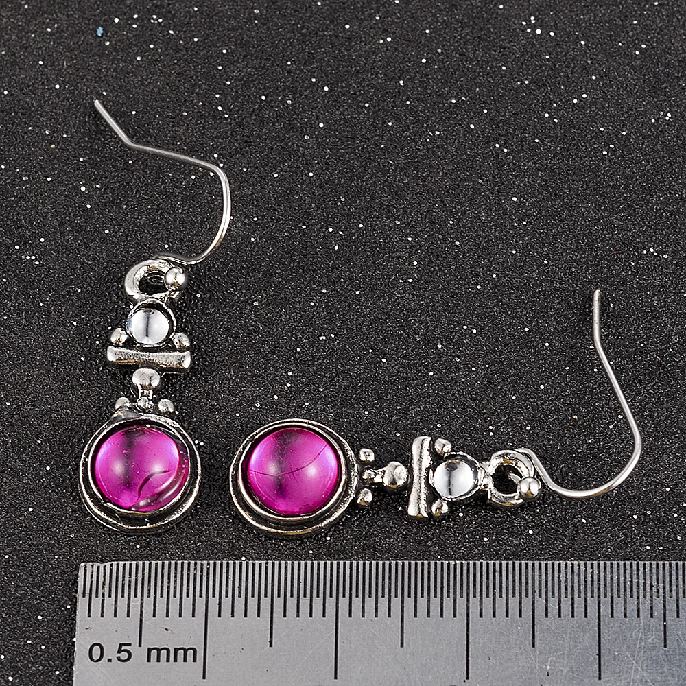 Vintage Pink Moonstone Earrings for Women, European & American Fashion Trend, Wholesale Jewelry Gift image 5