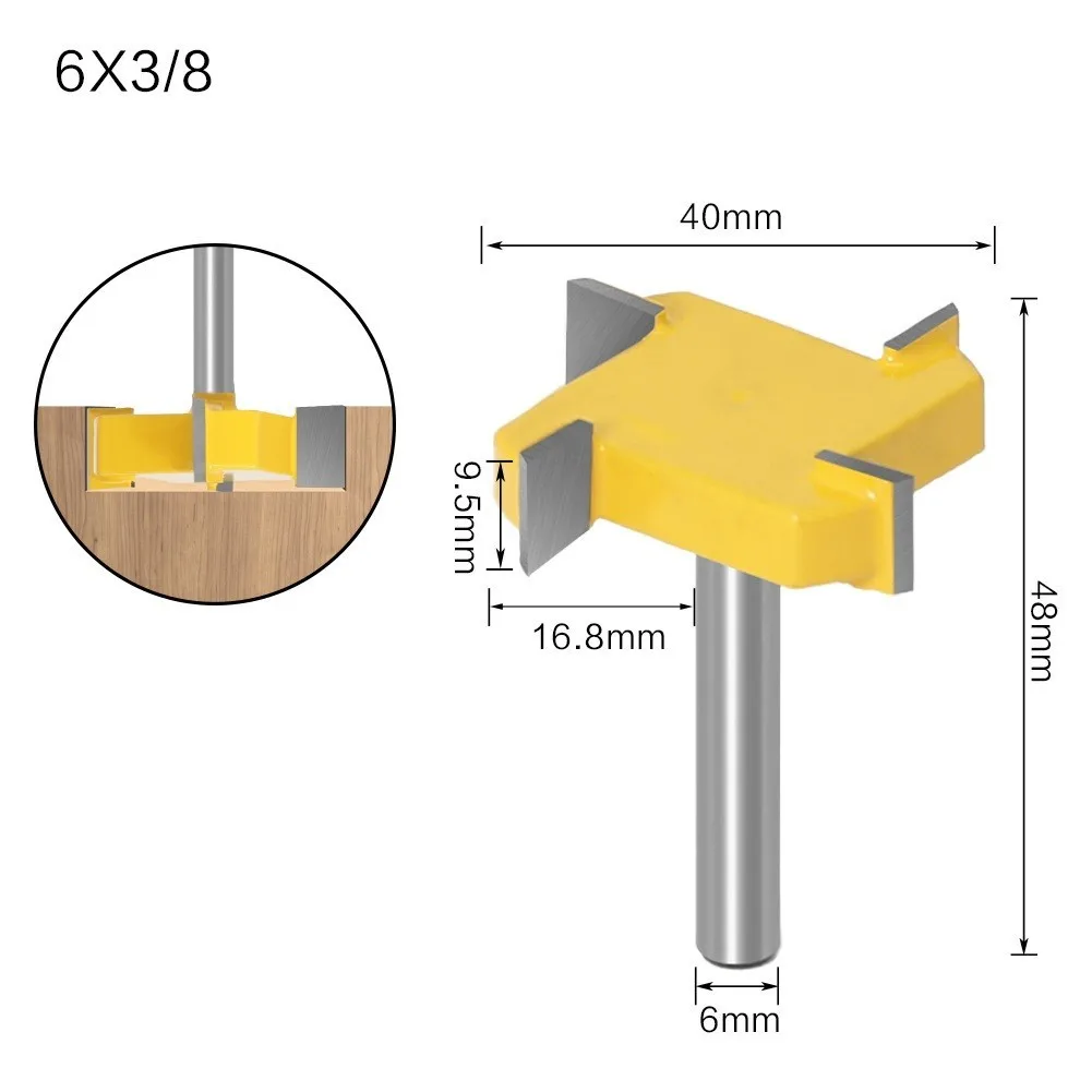 

For Woods MDF Router Bit Shank Cutter Handle Finish Drill For Woodworking