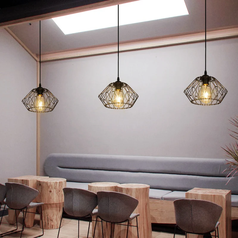 Lámpara colgante de estilo Industrial Vintage para Loft, bombilla con forma de lata Variable para restaurante, Bar, comedor, Retro, Edison