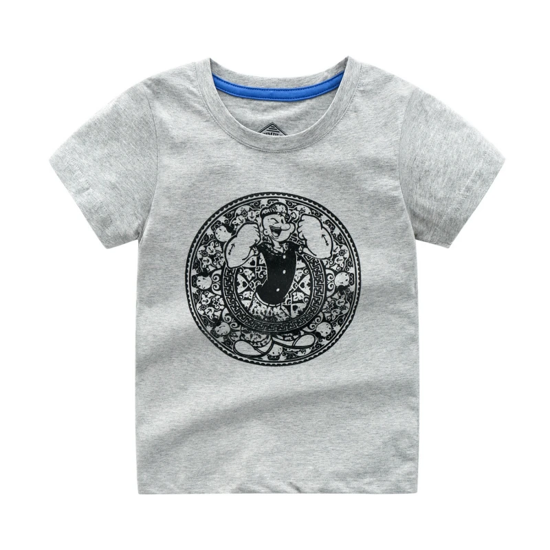 Летняя футболка для маленьких мальчиков хлопковые топы с короткими рукавами и