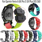 Ремешок для часов Quickfit, силиконовый смарт-браслет Easyfit для Garmin Fenix 5 5X 3 3 HR 945 Fenix 6 6X S60, разные цвета