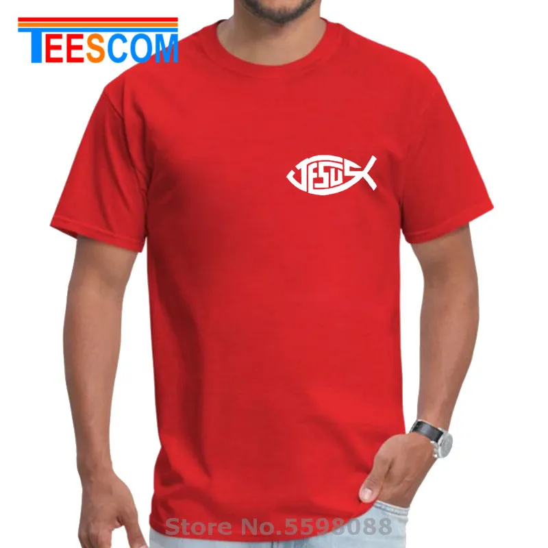 Футболка Мужская/женская с принтом Иисуса рыбы и Христоса|Мужские футболки| |