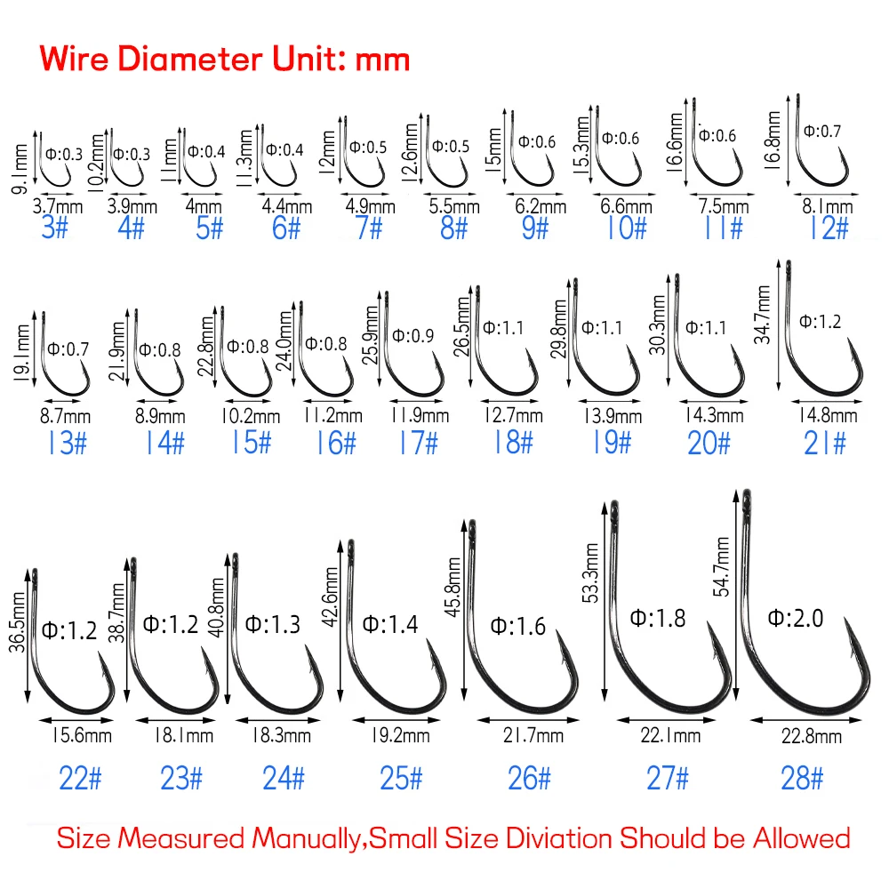 50/25PCS High Carbon Steel Off-set Fishing Hook Nmyph Fly Sabiki Rig/Carp Fishing/Saltwater Jig Lure Hooks Black Nickle