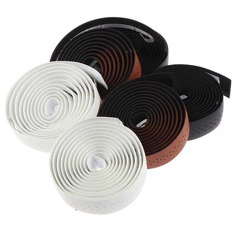 

Bicycle Handlebar Tape Road Bike PU Leather Perforated Belt Breathable Soft MTB Fixed Gear Belt Cycling Accessory