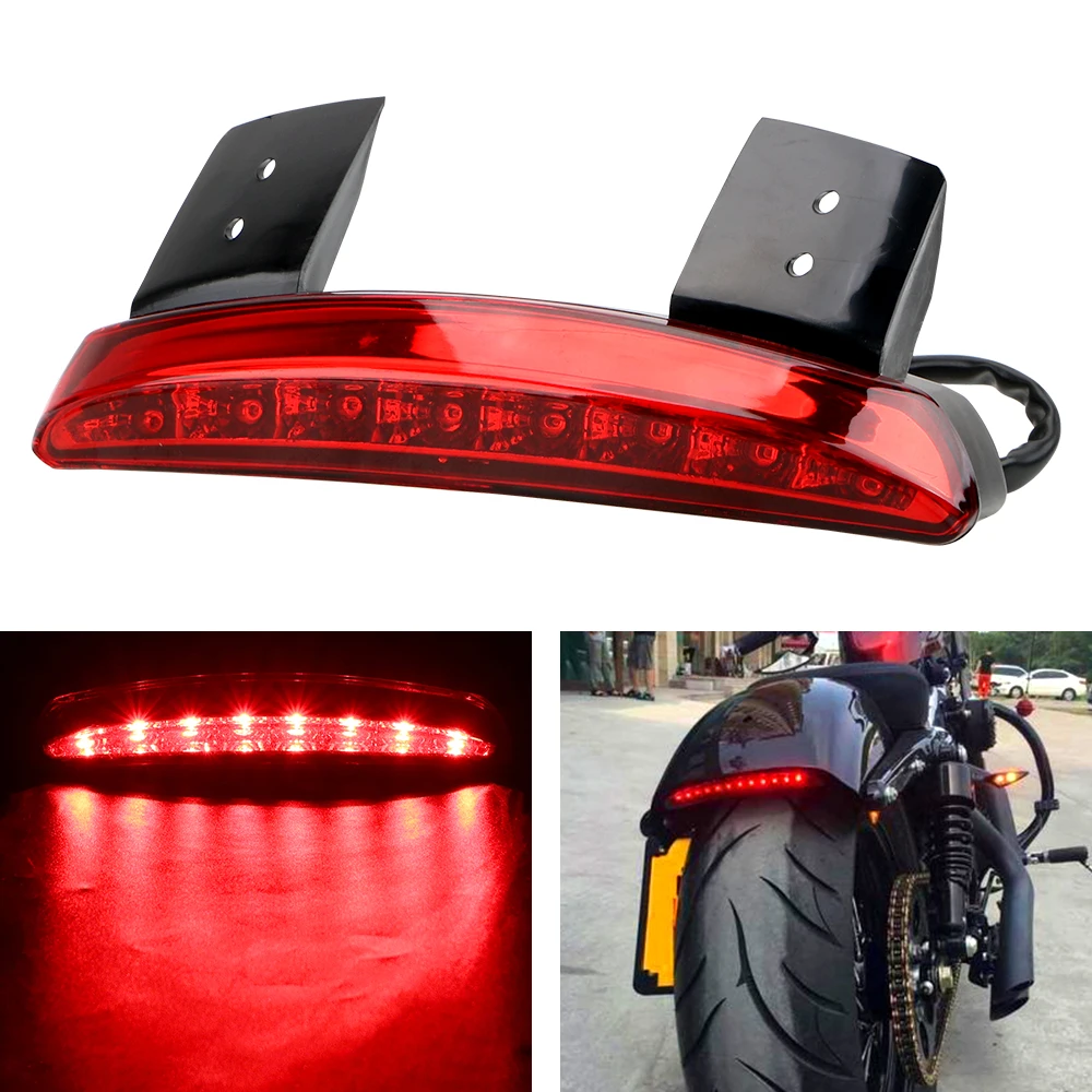 Светодиодный задний фонарь LEEPEE Fender Edge Красный стоп сигнал для мотоцикла XL 883 1200