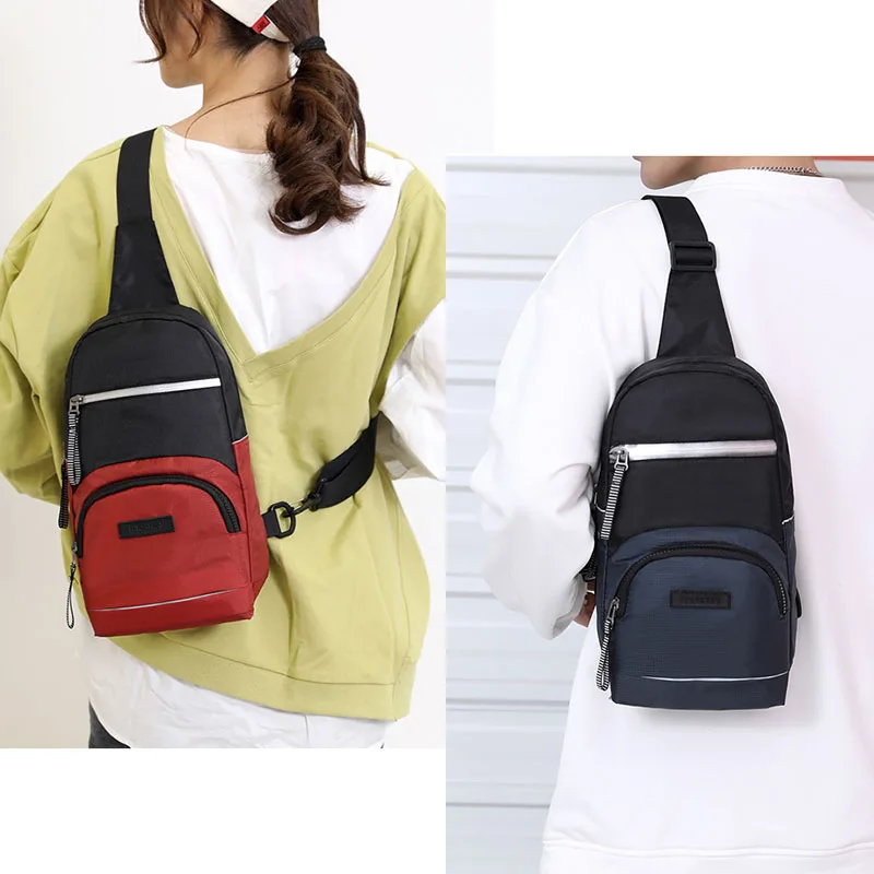 

NANCY TINO Men's Small Chest Bag Outside Sports Shoulder Cross-body Bag Personality Sports Running Reflective Satchel for Man