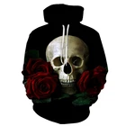 Мужская толстовка с 3D принтом черепа ужасная спортивная одежда осень и зима Новинка Повседневная универсальная Толстовка