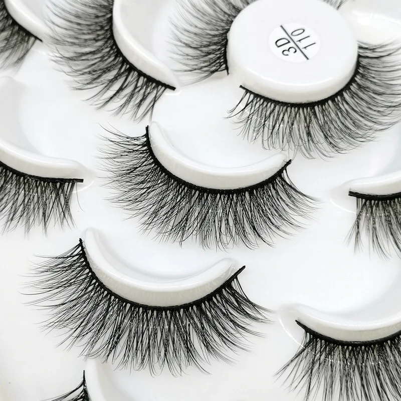 Mink eyelashes 3d mink hair eyelashes10 pairs long makeup 3d faux nature fake lashes extension false eyelashes Wholesale(10P