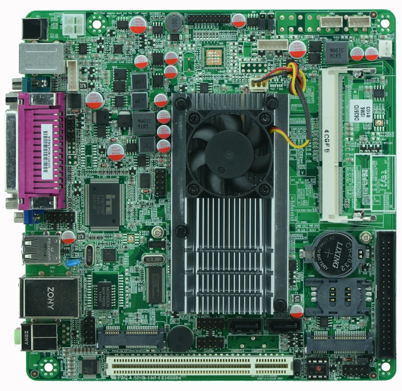 Atom D425 D525 POS материнская плата с 2 * VGA Одиночная 18 бит LVDS машина Mini Itx Промышленные