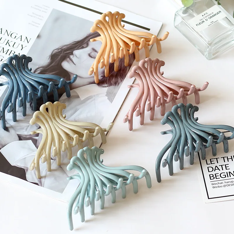 

Заколки для волос акриловые женские, элегантные разноцветные зажимы с большим бантом, геометрические аксессуары для укладки волос, 1 шт.