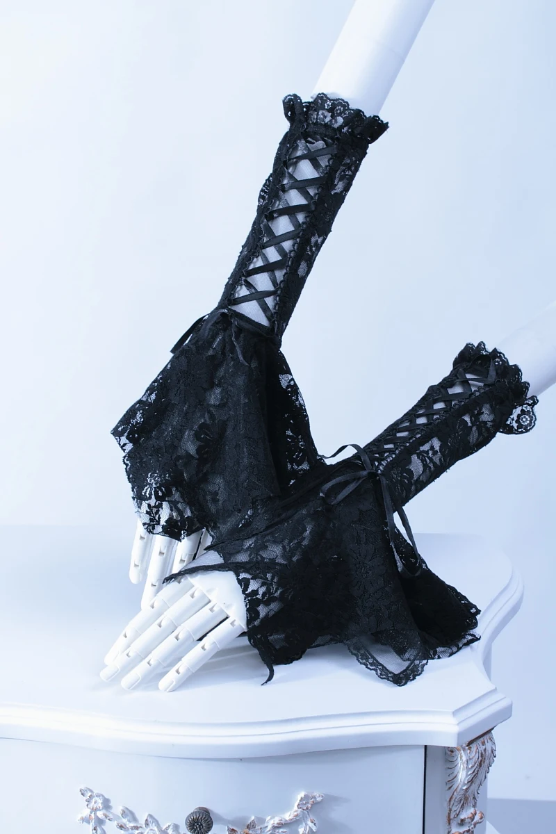 Перчатки женские длинные в викторианском стиле элегантные белые ажурные