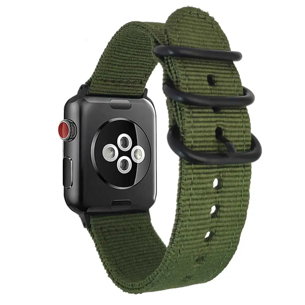 Ремешок нейлоновый для наручных часов Apple Watch band 40 мм 44 se 6 5 4 сменный Браслет 42 38 3/2/1