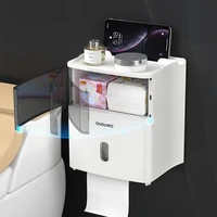 new household wall mounted waterproof toilet paper box kitchen paper holder toilet paper storage box bathroom pendant