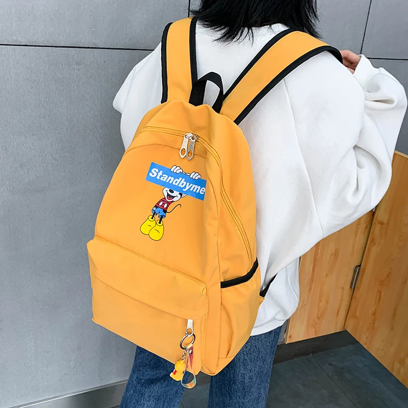 Рюкзак с Минни Микки Маусом Женский холщовая мягкая однотонная Студенческая