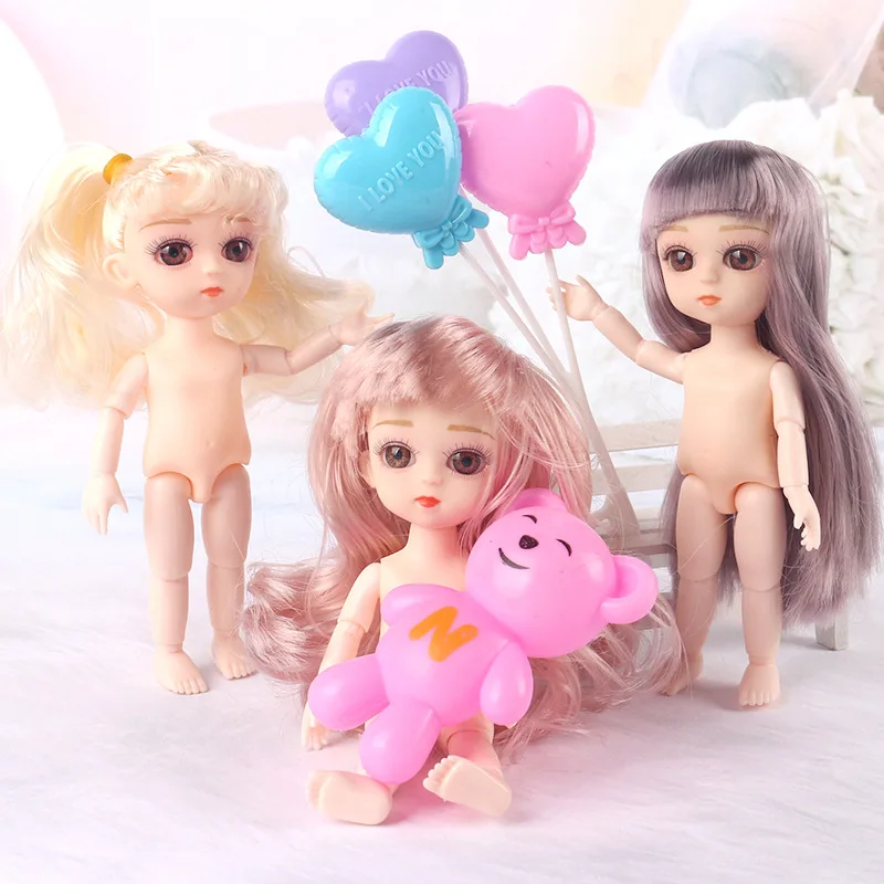 Кукла шарнирная с 3D глазами 16 см 13 шарниров 1/8|Куклы| |