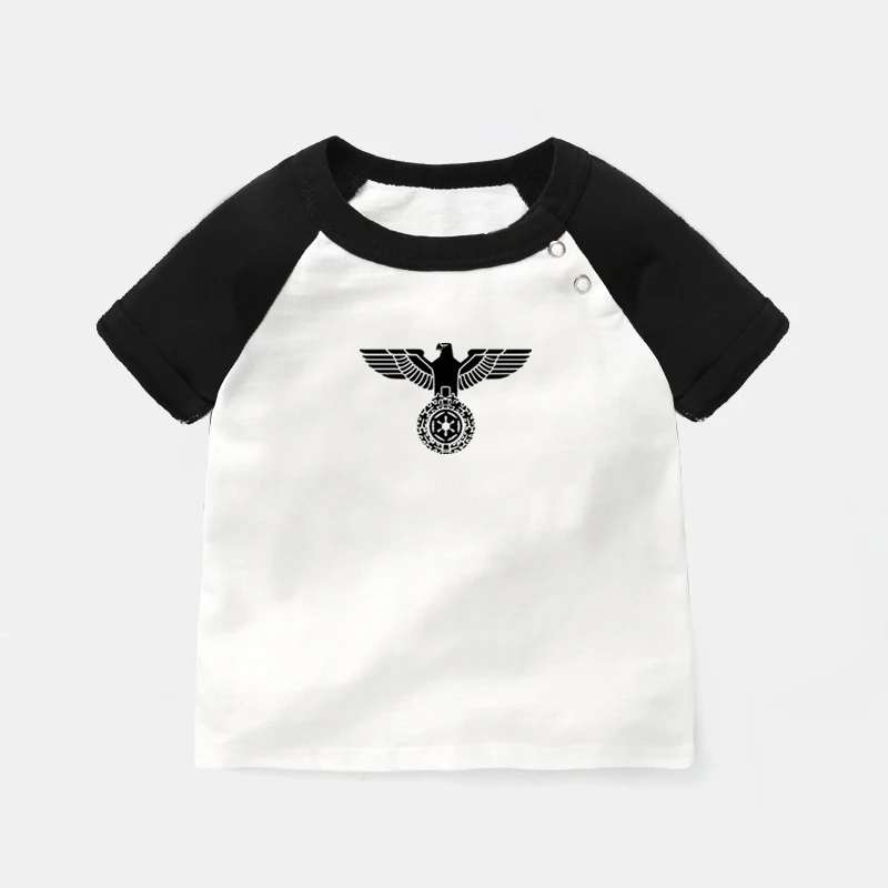 

IMPERIAL EAGLE 30 SECONDS TO MARS Weyland_corp Design Newborn Baby T-shirts Toddler Graphic Raglan Color Short Sleeve Tee Tops