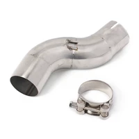 slip on motorcycle exhaust mid connect tube middle link pipe stainless steel exhaust system for yamaha r6 2017 2021