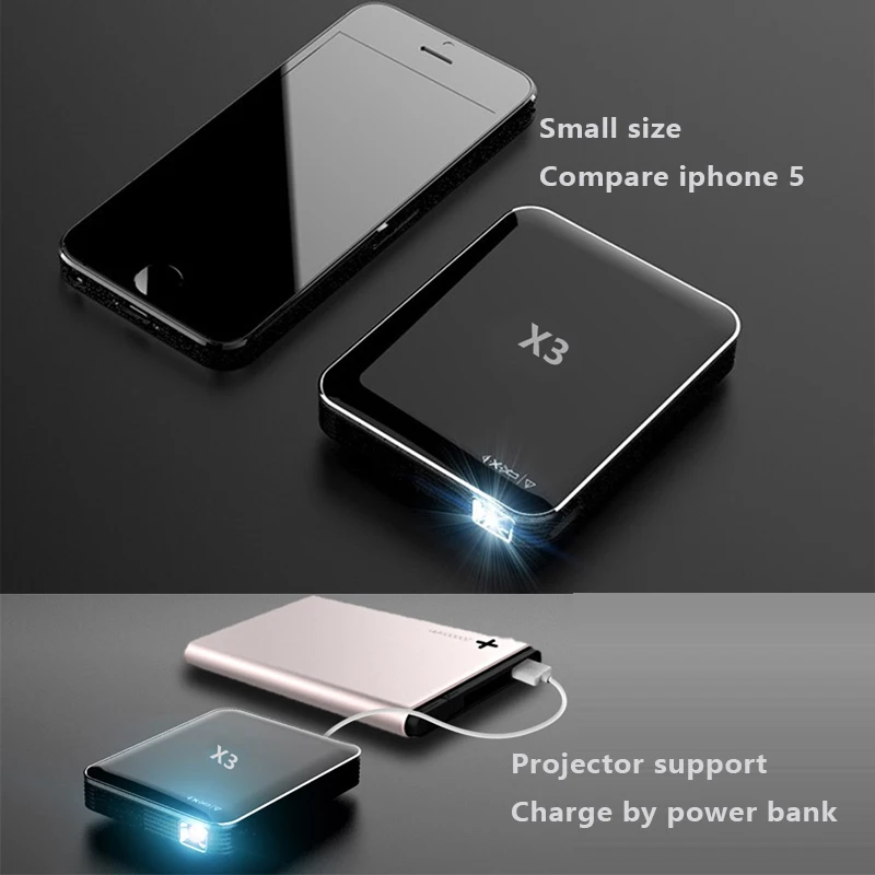 Smartldea X3 проводной же экран Смарт DLP пико проектор встроенный аккумулятор, 200ansi яркость карманный светодиодный проектор USB SD проектор