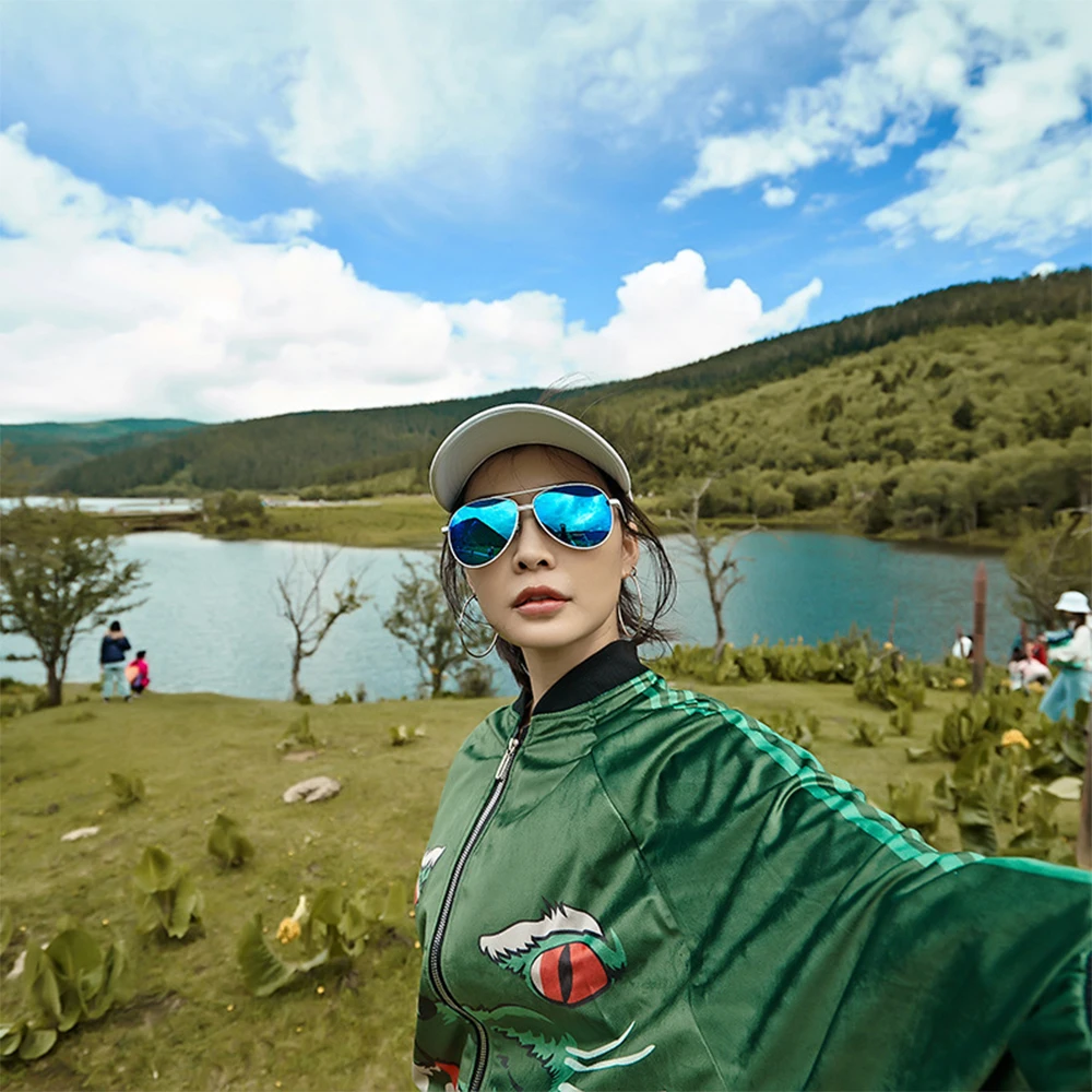 Новая женская куртка большого размера Гепард Ретро чистый цвет мода|Женские