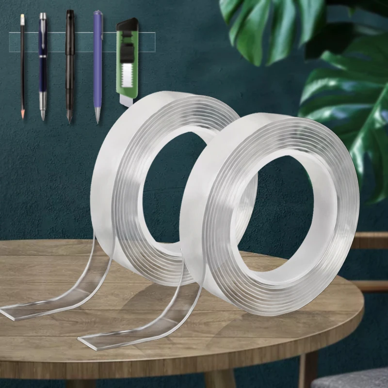 

Nano Double-Sided Tape Washable Transparent Home Wall Stickers Bathroom Kitchen Sink Tape Gel Reusable Multifunctional Tapes