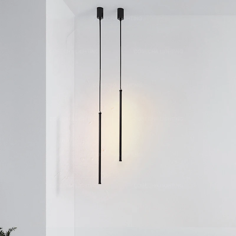 Черные подвесные мини-лампы светодиодные Современные лампы маленькие